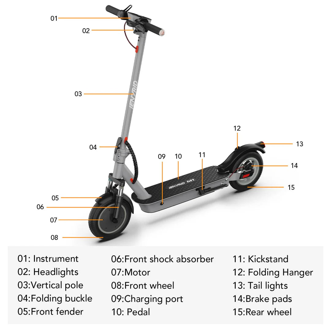 iENYRID M1 Commuter Electric Scooter 500W