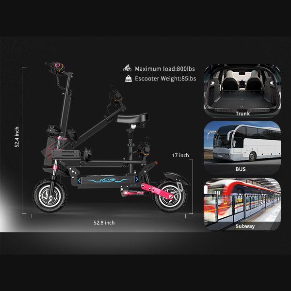 HLOIE GEN2 Adventure Dual-Motor Electric Scooter – 5600W, Up to 50MPH & 55 Mile Range