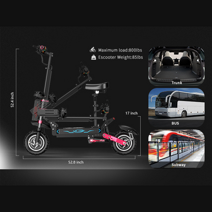 HLOIE GEN2 Adventure Dual-Motor Electric Scooter – 5600W, Up to 50MPH & 55 Mile Range